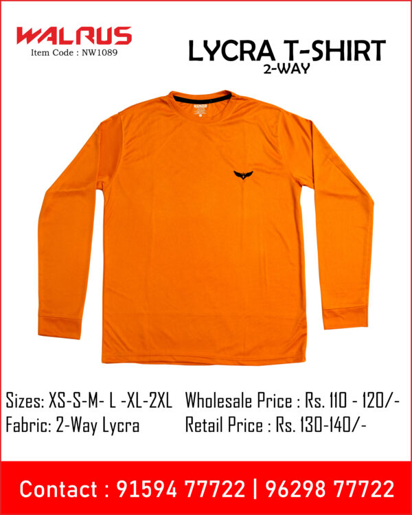 2-Way Lycra T Shirt Full Sleeve