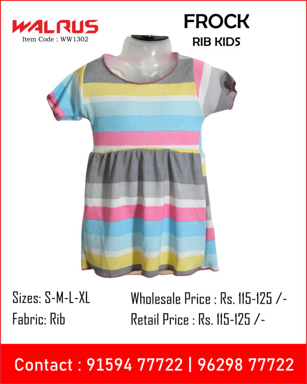 Kids Girls Rib Frock