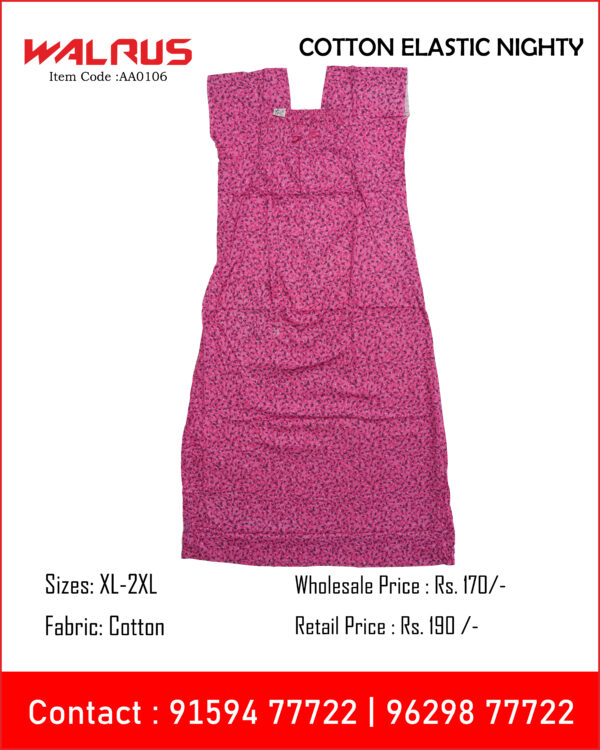 Cotton Elastic Nighty