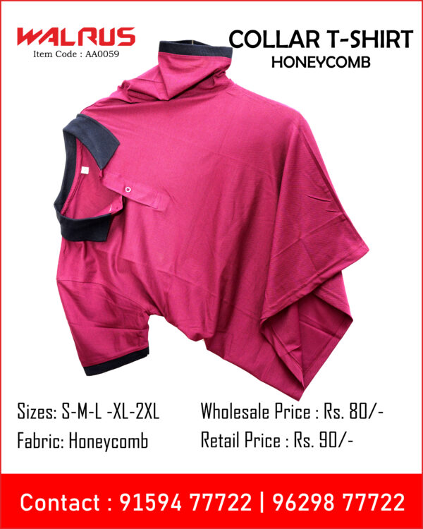 Honeycomb Collar T Shirt