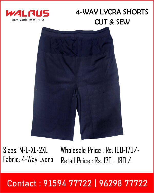 4 Way Lycra Shorts Cut&Sew